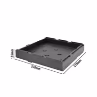 Baza ili poklopac - 570x570x105 mm - polipropilen - termička izolacija - industrijsko čišćenje - otporno na visoke i niske temperature - 100% reciklabilno - CE