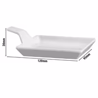 (24 adet) FLYING BUFFET - Mini Sunum Tabağı - Melamin, 120x95mm, Beyaz