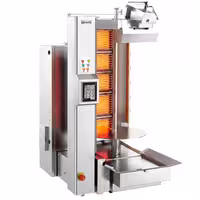 Gas Automatic Doner Kebab Grill (Shawarma/Gyros) - 5 Burner - up to 120kg - 13.3kW - Countertop - incl. 1 skewer & drip tray
