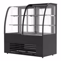 Commercial cake display fridge Self-Service - 1400mm - Double glazing - with 2 glass shelves - for patisserie