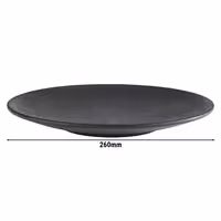 (6 adet) NERO - Düz Tabak - Melamin, Ø260mm, Siyah