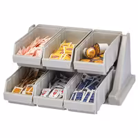 CAMBRO | Versa Organizer - small shelf with 6 containers - 511x488mm - speckled gray