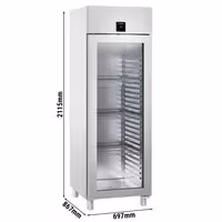 LIEBHERR | Szafa chłodnicza PERFORMANCE – stal nierdzewna – GN 2/1 – 625 L – od +1 do +15 °C – z wnętrzem ze stali nierdzewnej i 1 drzwiami szklanymi