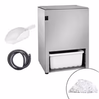 Kruszarka do lodu – stal nierdzewna – 5 kg/min – 140 W – z zasobnikiem o pojemności 5 kg