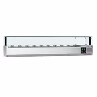 Witryna nadstawna chłodnicza PREMIUM – 2000 x 335 mm – 10x GN 1/4 – z oświetleniem LED
