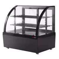 Countertop display fridge - 100L - 705mm - Double glazing - with 2 shelves - rear sliding glass doors