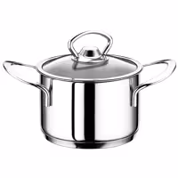 Rondel mini – stal nierdzewna – Ø 160 mm – wysokość: 80 mm – 1,5 L – z pokrywką