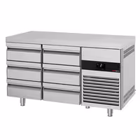 Commercial Counter Fridge PREMIUM - 1400x700mm - with 6 drawers - capacity 281 litres