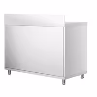 خزانة قاعدية ستانلس ستيل PREMIUM - 1000x600mm - أبواب منزلقة - مع حاجز خلفي