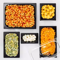 (6 pcs) Melamine Gastronorm Tray GN 1/2 - ECO - Black - 3.4L - Depth: 65mm