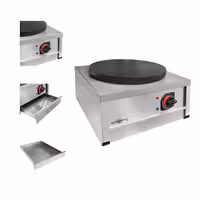 Commercial Crepe Maker - Thermostatic Control - Single - Ø 400mm