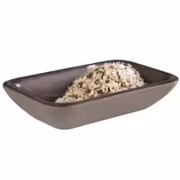 (20 adet) Kase - OAK - Melamin - 100ml - köşeli - 115x70mm - Derinlik:25mm - Kahverengi