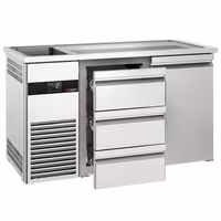 Direct Draw Beer Dispenser / Kegerator PREMIUM - 1550x700mm - 1 Door & 3 Drawers