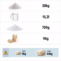 Spiralna miješalica za tijesto - 53 l / 44 kg - 2 brzine - podizna glava i uklonjiva posuda - s mehaničkim timerom - 400 V