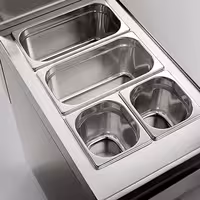 Toplovodna kupka električna - 1,2 kW - 1x GN 1/1 - s odvodnim ventilom