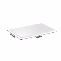 (6 pcs) GN 1/3 Gastronorm Tray - ZERO - Melamine - 325x176mm - Height: 15mm - White