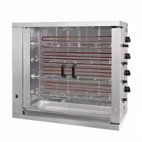 Commercial Electric Chicken Rotisserie Oven - 19.2kW - with 4 Skewers for up to 24 chickens