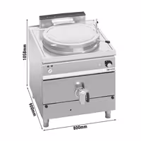 Plinski Kotao za kuhanje - 150 l - 20,9 kW - Indirektno grijanje - s priključkom za vodu