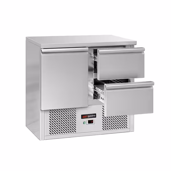 Rashladni pult ECO - 903x700 mm - 240 l - Statičko hlađenje - s 1 vrata - s 2 ladica