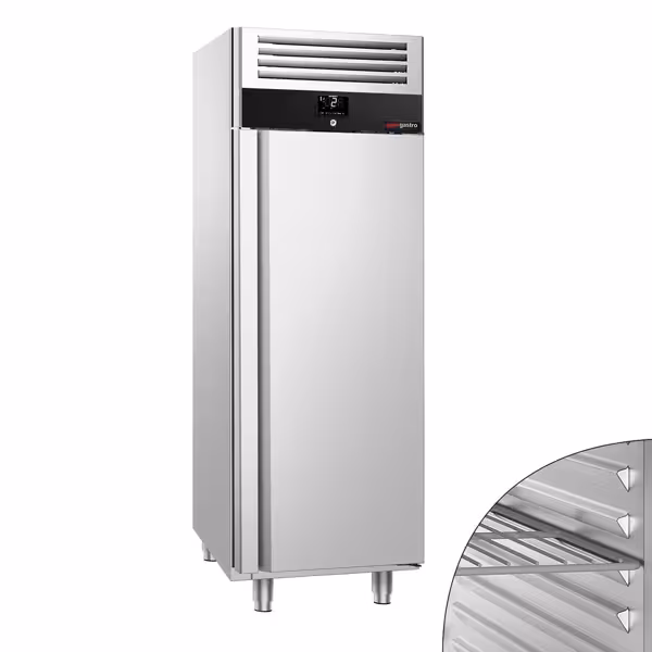 Szafa chłodnicza ze stali nierdzewnej PREMIUM – GN 2/1 – 600 litrów – z 1 drzwiami