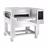 Commercial Electric Conveyor Pizza Oven - 1260x1750mm (49.6"x68.9") - 3 Phase - Touchscreen Controls - Belt width: 500mm (19.7") - up to 350°C - incl. Base frame - with Wheels