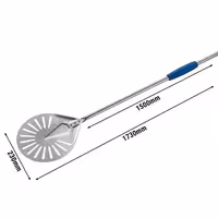 Lopata za pizzu - AZZURRA - nehrđajući čelik (inox 18/10) - 230x230 mm - perforirana