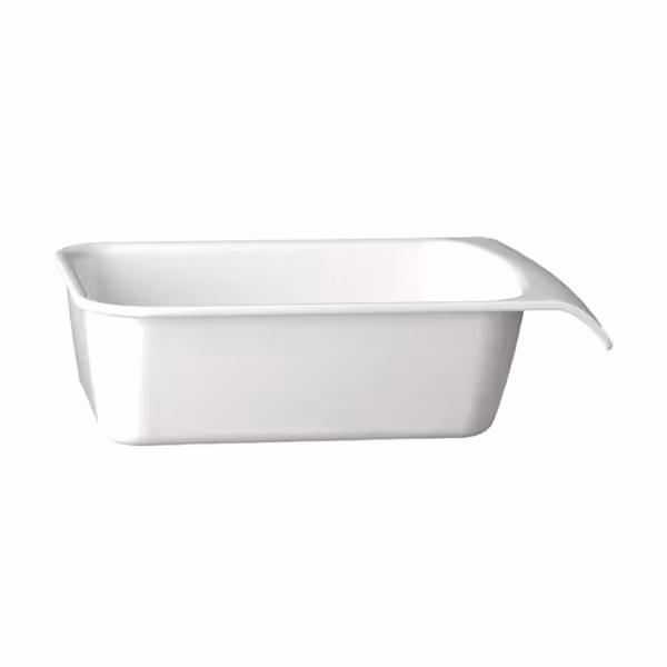 (6 adet) Gastronorm Küvet GN 1/4 - Melamin - CASCADE - 1,5L - köşeli - 264x162mm - GN Derinlik:75mm - Beyaz