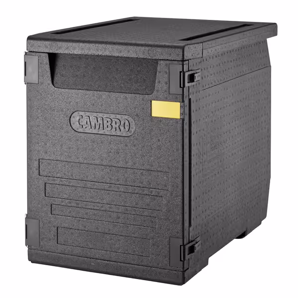 CAMBRO | CAM GOBOX® - EN 600x400 - صندوق التحميل امامي - بدون سكك دعم - أسود