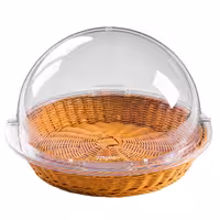 Bread Basket - with Rolltop Cover - round