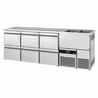 Direct Draw Beer Dispenser / Kegerator PREMIUM - 2500x700mm - 6 Drawers