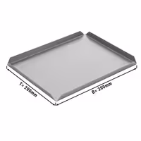 (5 kom) Pladanj - Aluminij - 300x200x10 mm - pravokutni - srebrna