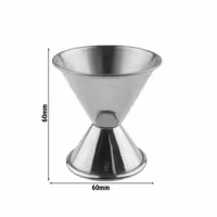 (6 adet) Paslanmaz Çelik Jigger - İki Ölçekli - 2/4cl - dış yazı