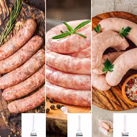 Automatska horizontalna punilica za kobasice - 30 l - 560 W - inox - uključuje nožnu pedalu i 3 nastavaka za punjenje
