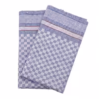 (10 unid) Panos de cozinha em Algodão - lavável a 95°C; resistente ao cloro; secagem em máquina - 50x100cm - Azul aos quadrados
