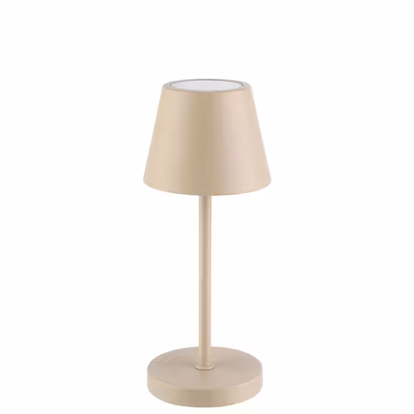 Şarj Edilebilir Masa Lambası - MERLE MICRO - 3 kademeli kısılabilir - Ø80x200mm - Sand