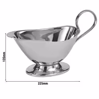 (6 pcs) Gravy Boat PROFI - Stainless steel 18/8 - 0.4 litres - 225x105x135mm