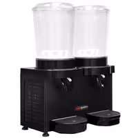 Dystrybutor soków i ajranu – 2x 10 L – 500 W – od +3 do +10 °C – czarny