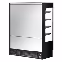 Commercial multideck display fridge - 1524mm - 693L - with 2 hinged glass doors & 4 shelves - Black