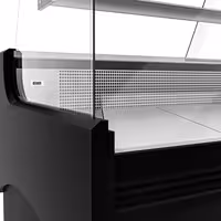 Csemegepult - 1280x975 mm - 120 liter - ventilációs - egyenes frontüveges - fekete - 1 polccal