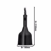 Buffet Infrared Heat Lamp - Retractable - Diameter 180mm - 250W - E27 - Cord 600–1800mm - Matt Black