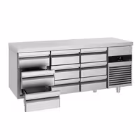 Rashladni pult PREMIUM - 1865x700 mm - 474 l - Ventilirano hlađenje - s 9 ladica