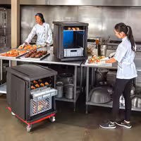 CAMBRO | CAM GOBOX® - Unos sa prednje strane - EN 600x400 - Set od 2 vodilice od nehrđajućeg čelika - Crna boja