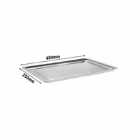 Platou servire - oțel inoxidabil - dreptunghiular - 413x262 mm - Înălțime: 20 mm