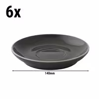 (6 kom) Colors - Tanjurić za cappuccino - Okrugli - Ø 140 mm - Siva