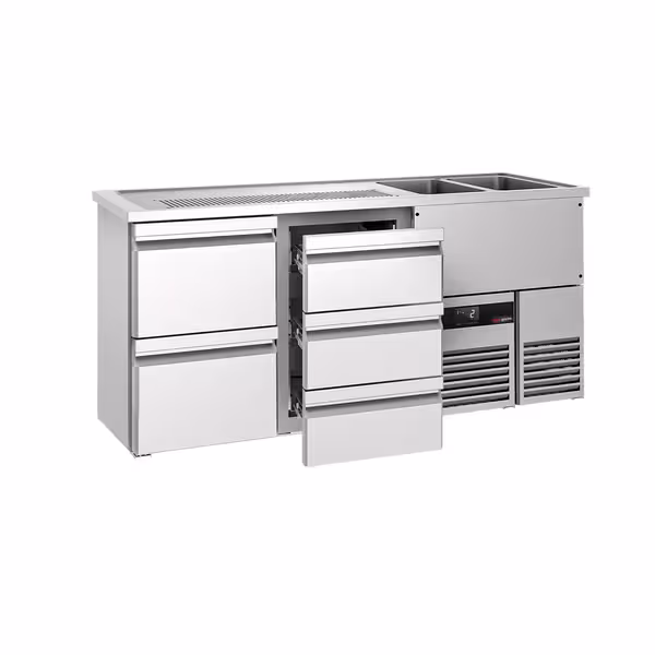 Direct Draw Beer Dispenser / Kegerator PREMIUM - 1950x700mm - 5 Drawers