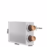Cup Dispenser - Stainless Steel - with 2 dispensers