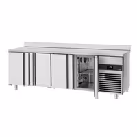 Commercial Counter Fridge PREMIUM - 2330x600mm - with 4 doors - capacity 510 litres