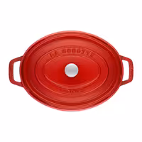 STAUB | Cocotte Oval Enamelled Cast Iron Casserole Dish – 230 mm Oval – Cherry Red