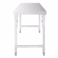 Paslanmaz Çelik Çalışma Tezgahı - Katlanabilir - 1800x700mm