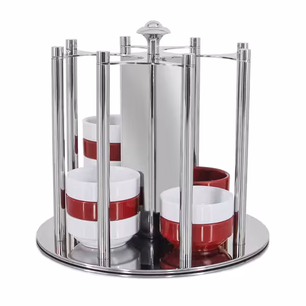 Reçellik Standı - döner - Paslanmaz Çelik - dairesel - Ø 180mm - Yükseklik:170mm